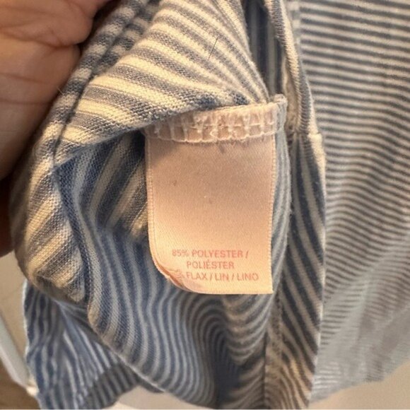 Victoria’s Secret Blue Striped Button Front Drawstring Cami Dress Size Small - Picture 9 of 11